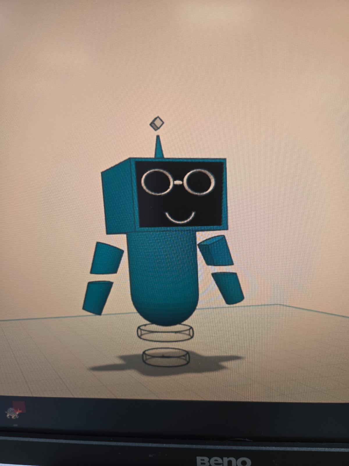 A circular robot.